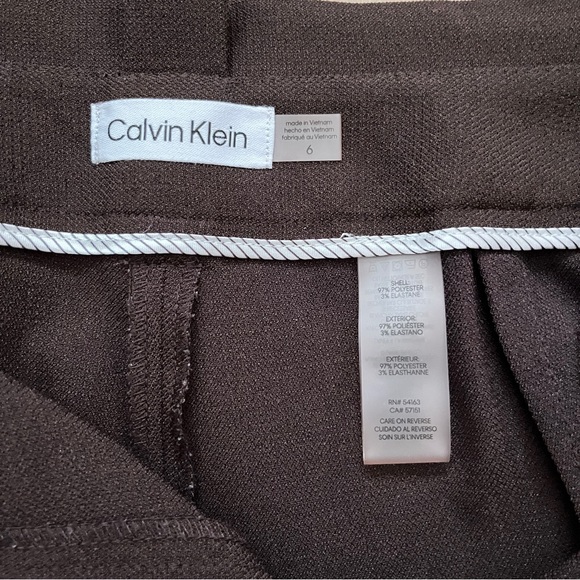 NWOT Calvin Klein Brown Paper Bag Waist Dress Pants- size 6 👚 - Picture 6 of 6